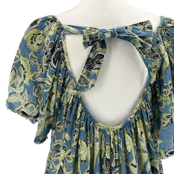 Free People Womens Small Dress Kauai Getaway Mini Floral Ocean Combo Tunic - Picture 5 of 8